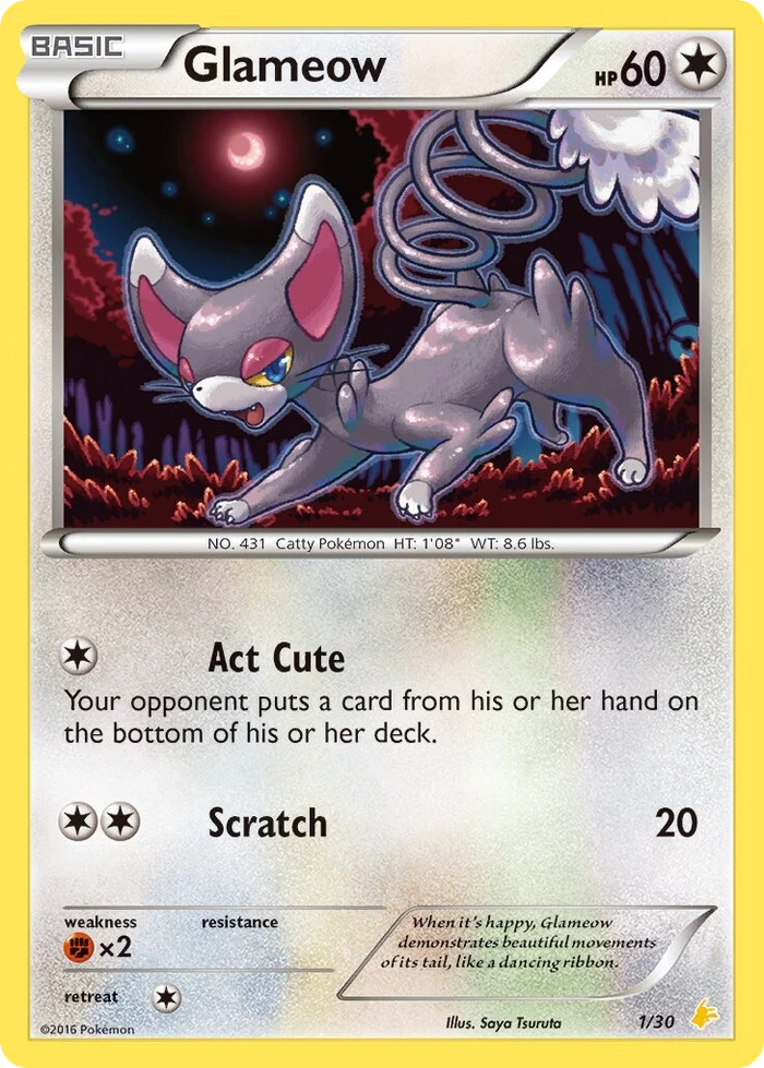 Glameow · XY trainer Kit (Pikachu Libre)