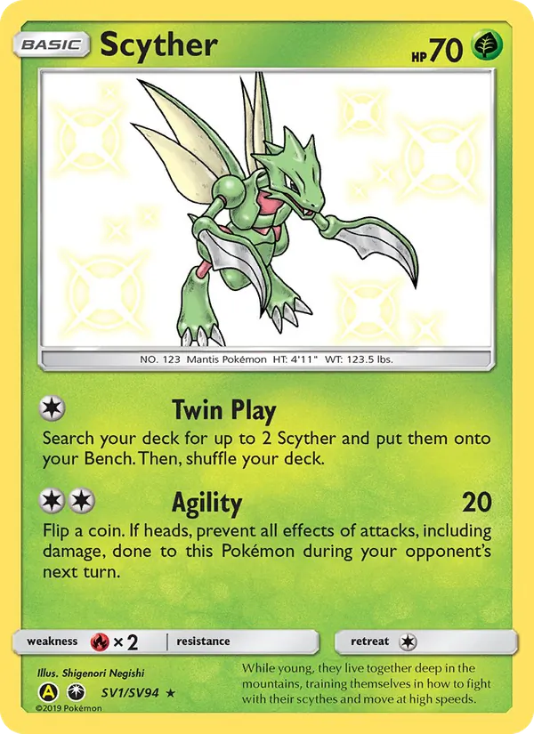 Scyther · Hidden Fates Shiny Vault